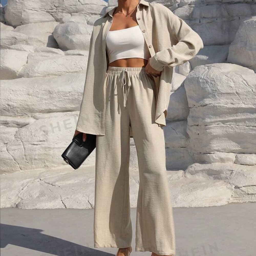 Beige Linen Set